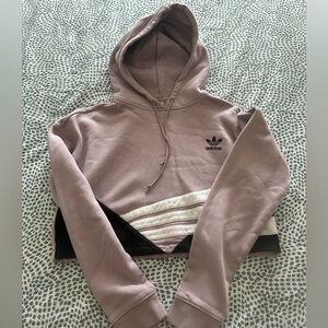 Adidas Light Purple Cropped Hoodie